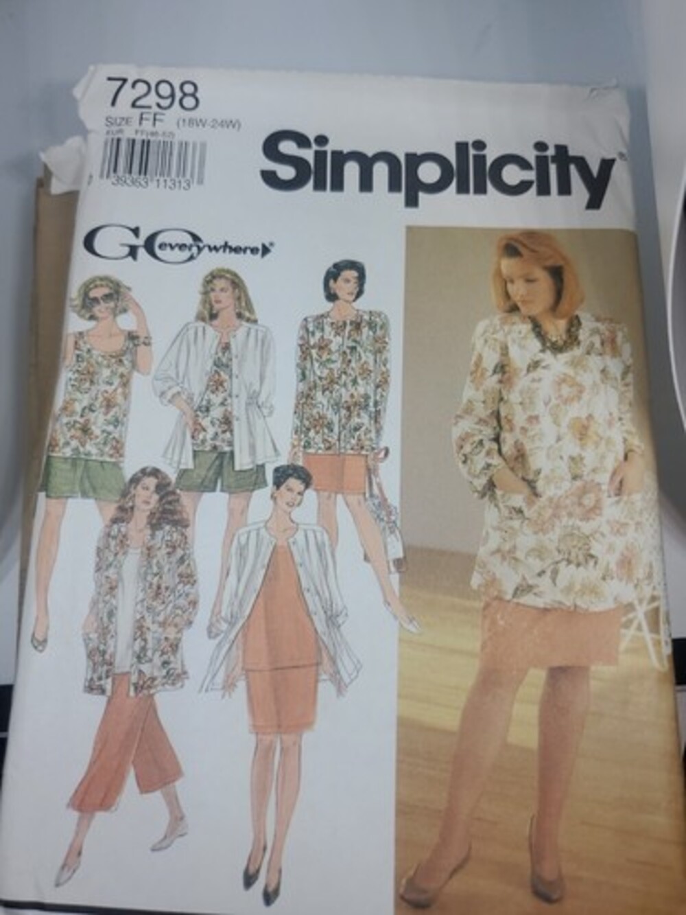 Simplicity Sewing Pattern 7298 Go Everywhere Pants Shorts Shirt Skirt 18W-24W